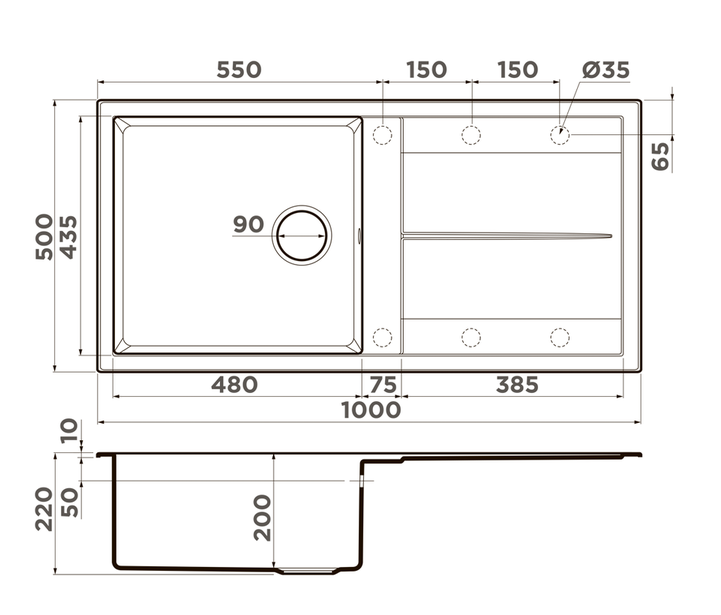 Купить Мойка OMOIKIRI Sumi 100A-WG Artceramic/wind green — Фото 2
