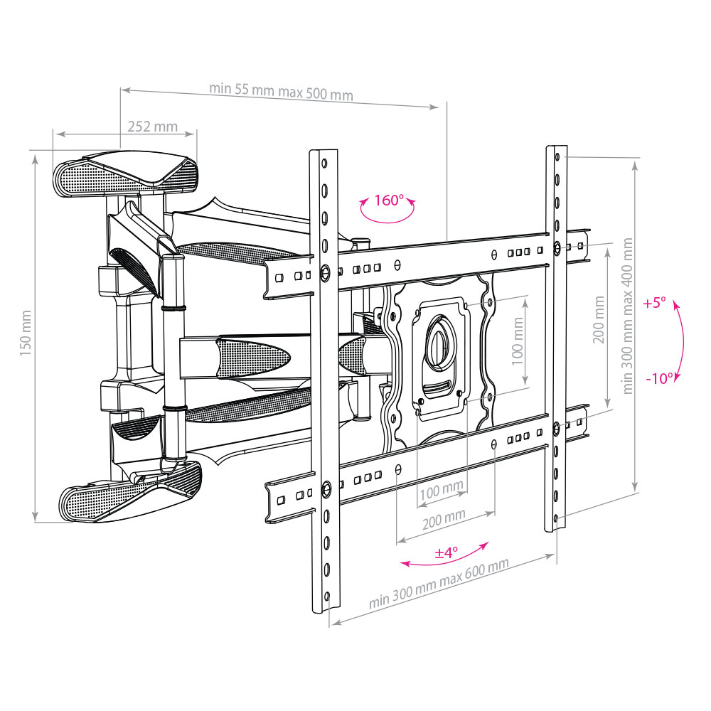 Купить Кронштейн ARM MEDIA COBRA-60 черный — Фото 2