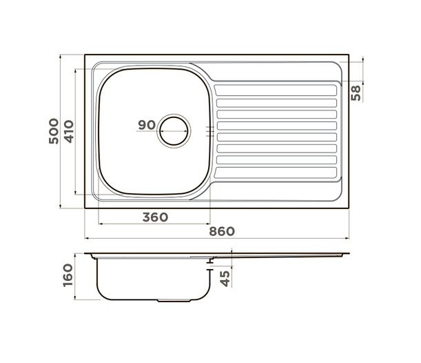 Купить Мойка OMOIKIRI Kashiogawa 86-IN нерж.сталь/нержавеющая сталь — Фото 3