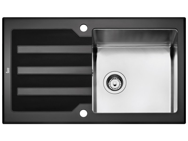 Мойка TEKA LUX 1B 1D 86 BLACK Реверсивная с клапан-автоматом																		 — описание, фото, цены в интернет-магазине PT Stores