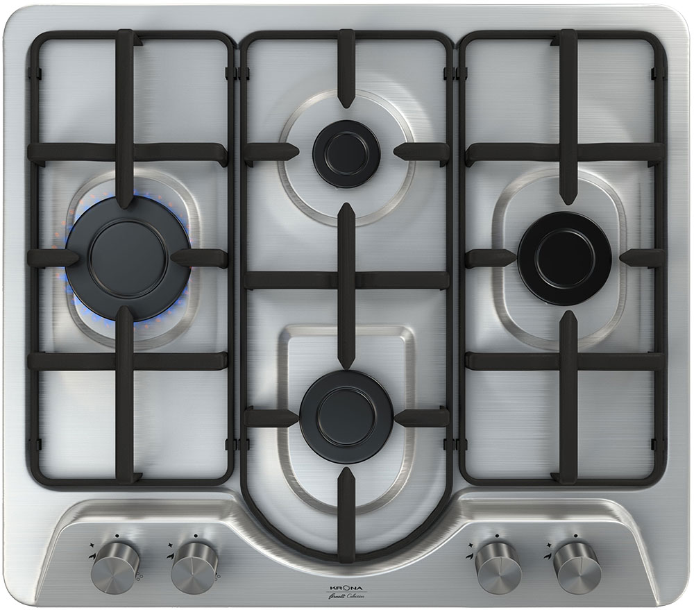 Газовая варочная панель KRONA PARTITA 60 IX																		 — описание, фото, цены в интернет-магазине PT Stores