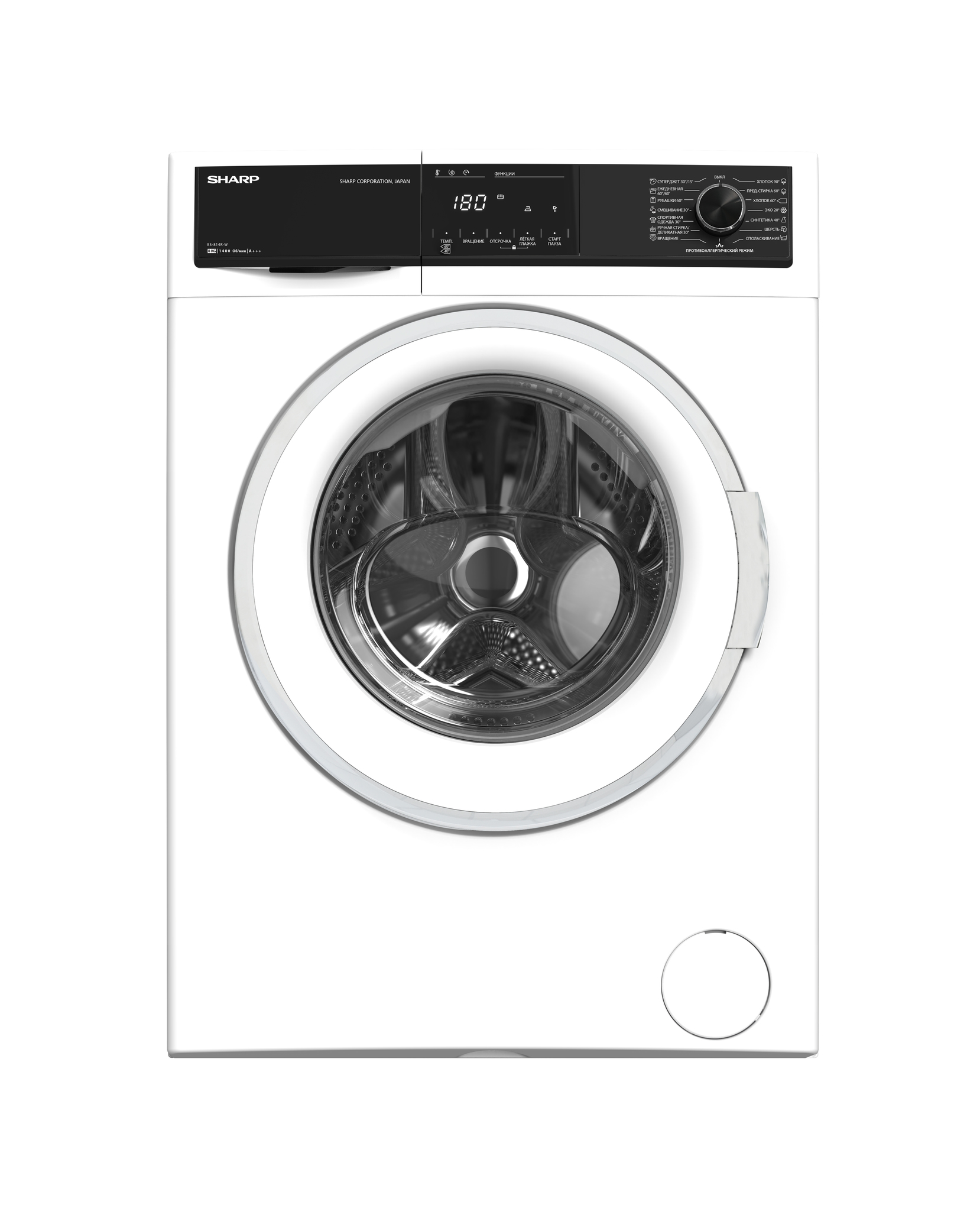 Стиральная машина SHARP ES-814R-W																		 — описание, фото, цены в интернет-магазине PT Stores