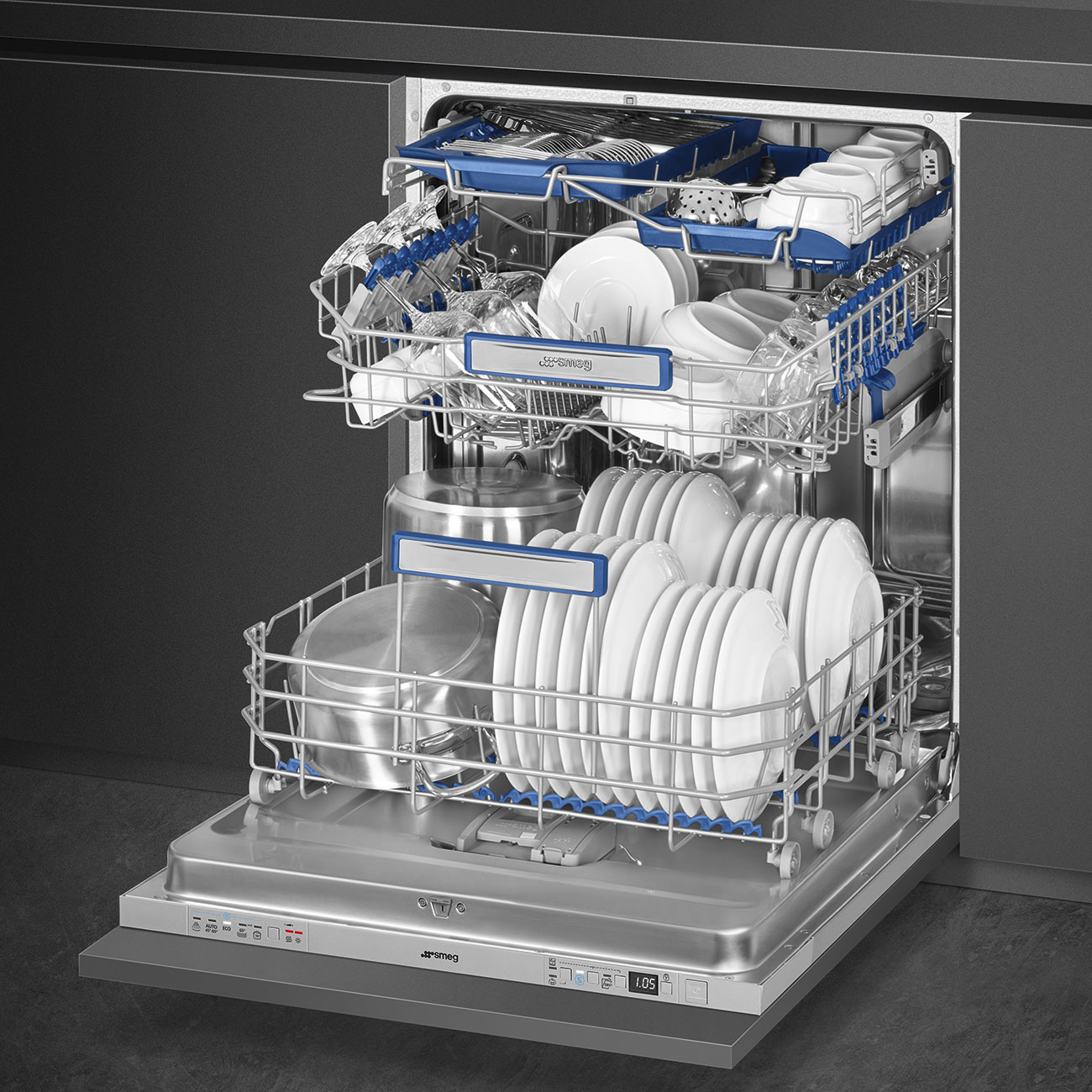 Купить Встраиваемая посудомоечная машина Smeg STL67339L — Фото 3