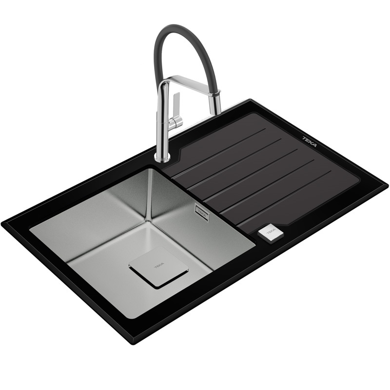 Купить Мойка TEKA DIAMOND RS15 1B 1D 86 BLACK с клапан-автоматом — Фото 2