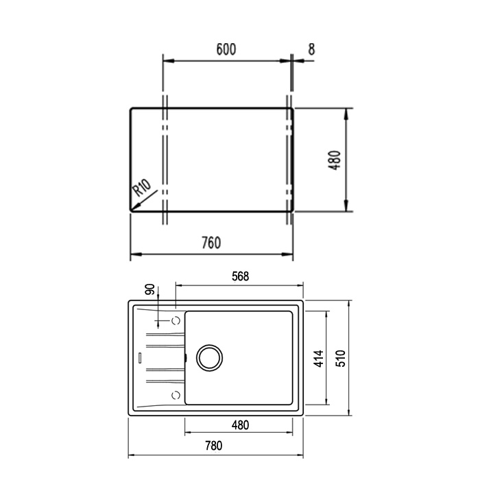 Купить Мойка TEKA STONE 60 S-TG 1B 1D SANDBEIGE ручной слив — Фото 3