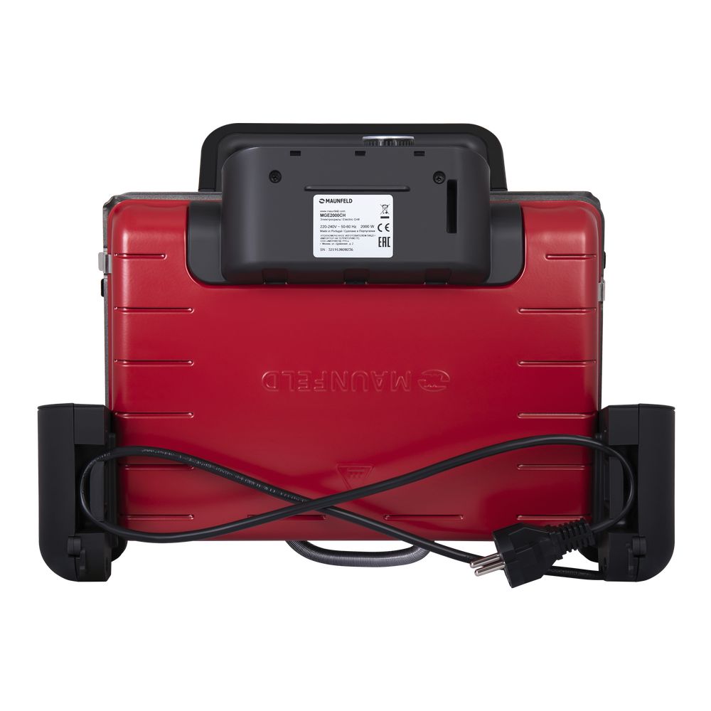Купить Электрический гриль MAUNFELD MGE2000CH вишневый — Фото 10