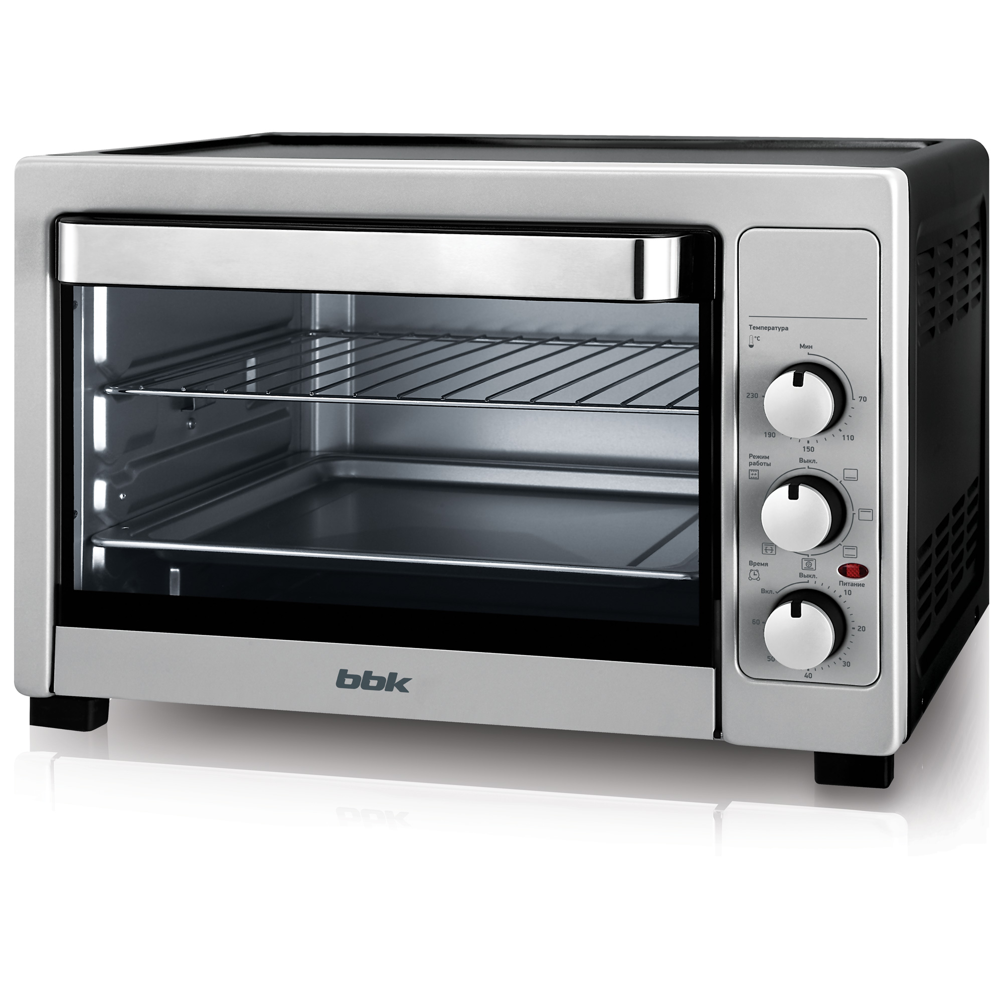Мини-печь BBK OE3884MC серебро																		 — описание, фото, цены в интернет-магазине PT Stores