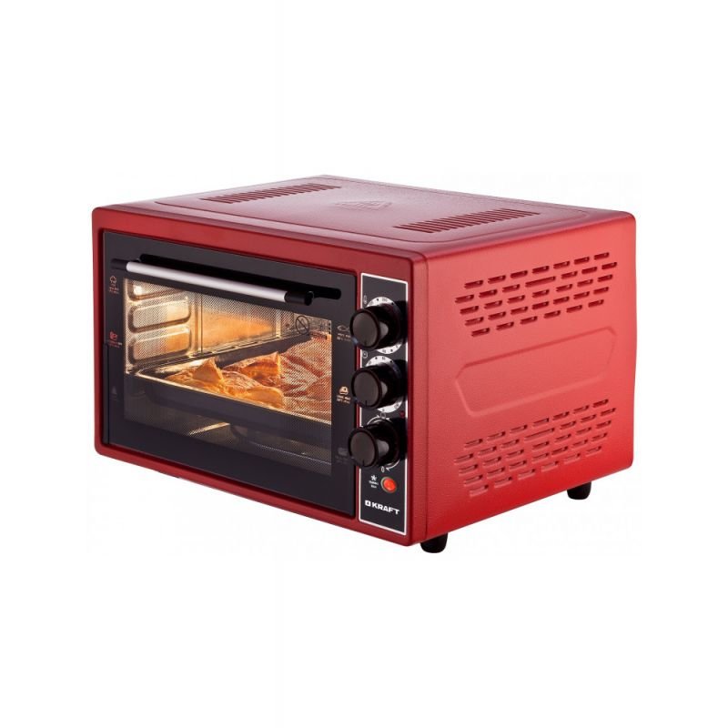 Мини-печь KRAFT KF-MO 3804 RKBL красный																		 — описание, фото, цены в интернет-магазине PT Stores
