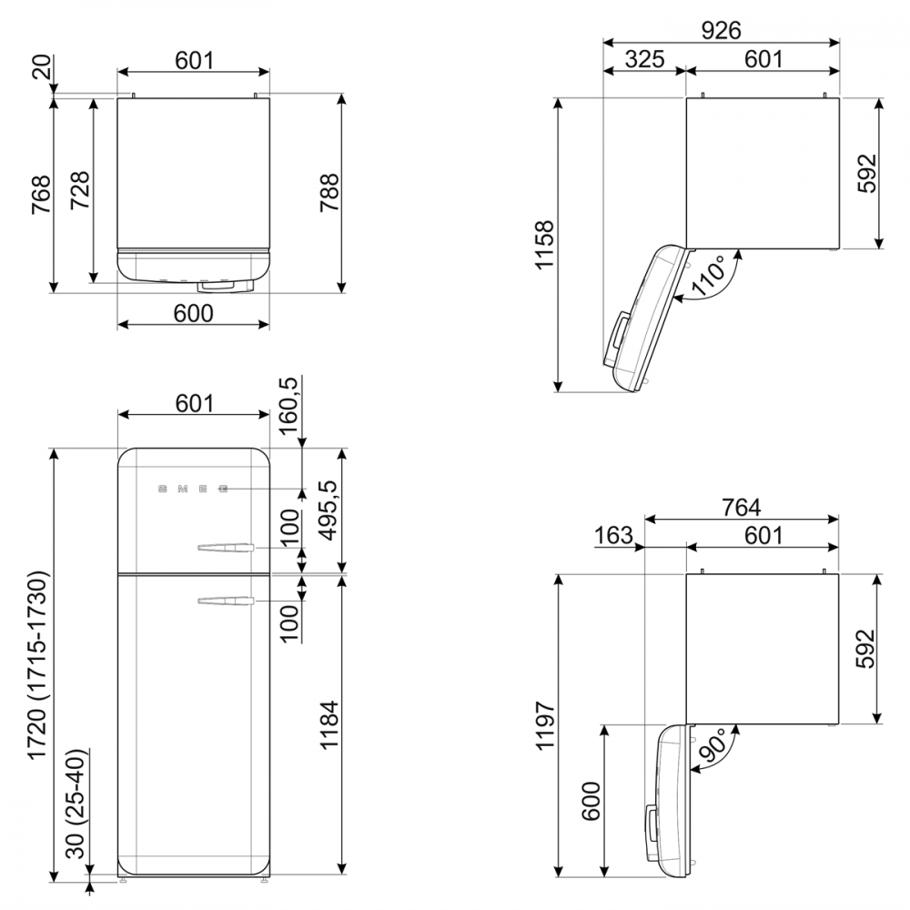 Купить Двухкамерный холодильник Smeg FAB30LOR5 — Фото 4