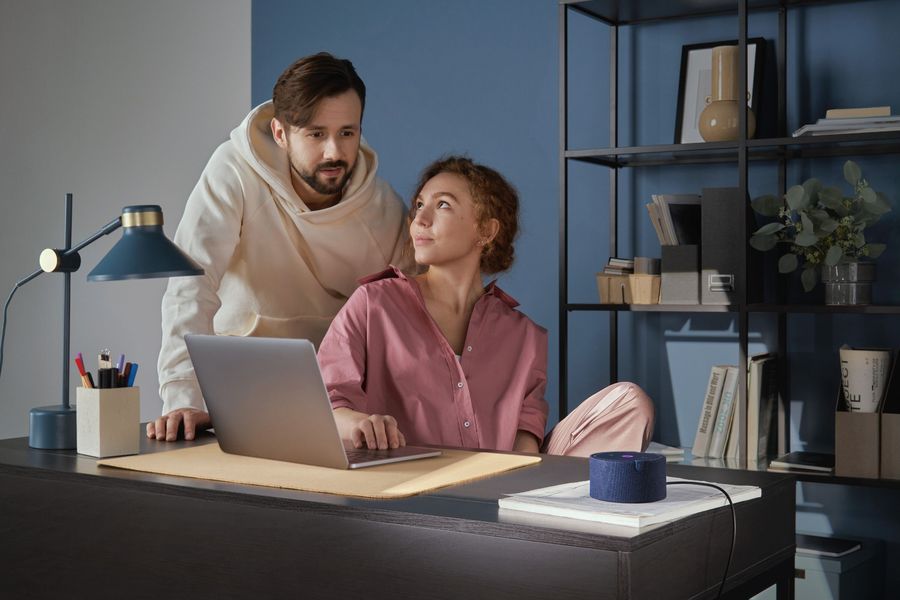 Купить Умная колонка Яндекс Я.Станция Мини 2 голубой — Фото 3