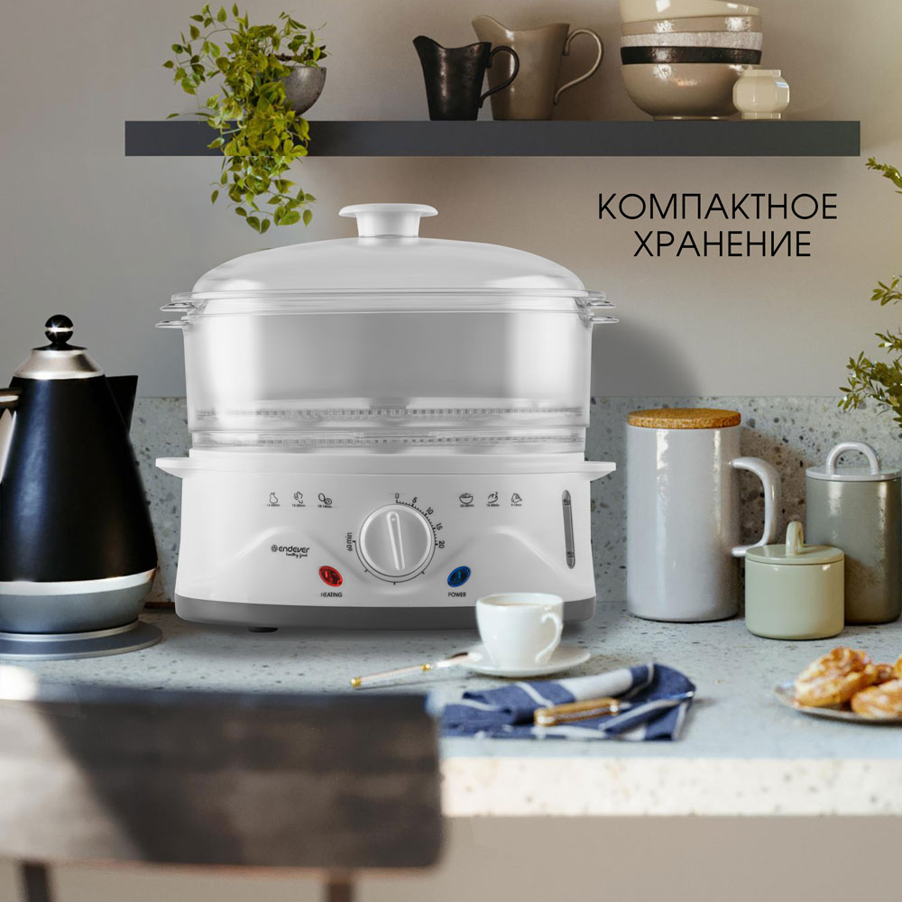 Купить Пароварка ENDEVER Vita 176  белый — Фото 5