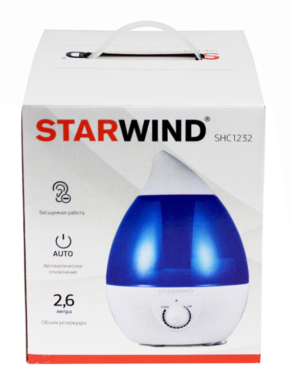 Купить Увлажнитель воздуха Starwind SHC1232 белый/голубой — Фото 6