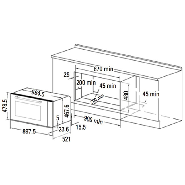 Купить Газовый духовой шкаф CATA HFG-900 — Фото 2