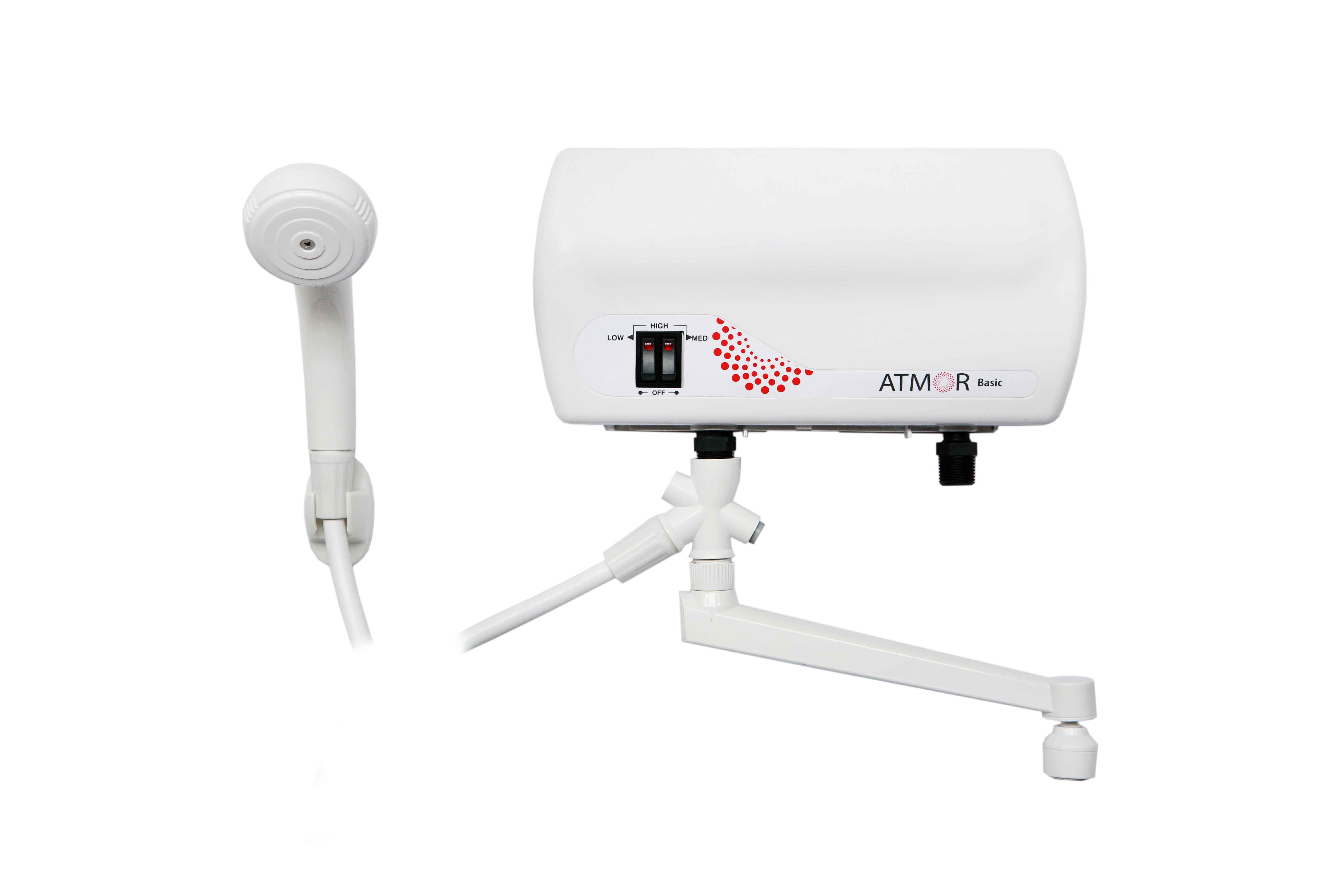 Водонагреватель проточный ATMOR BASIC 5кВт (душ+кран)																		 — описание, фото, цены в интернет-магазине PT Stores