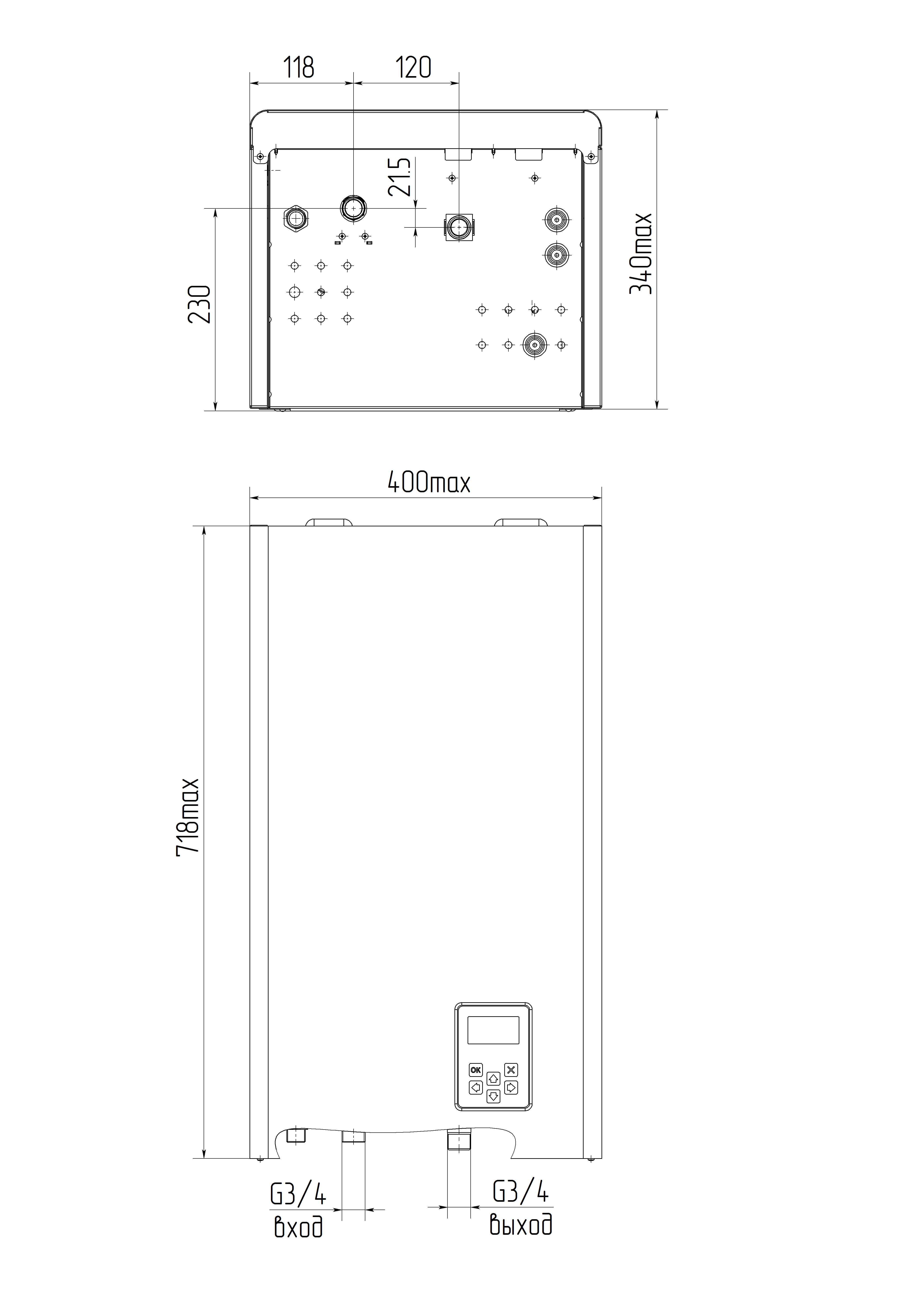 Купить Водонагреватель проточный РЭКО 7ПМ ( 7 кВт ) 380/220В — Фото 2