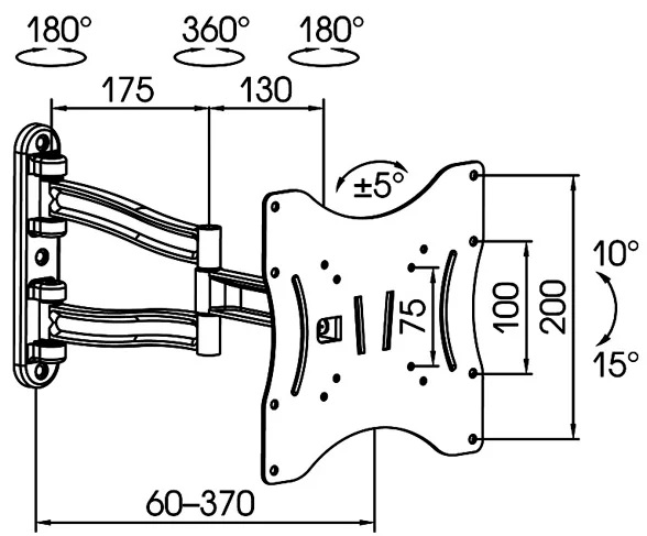 Купить Кронштейн Kromax TECHNO-3 wt — Фото 4