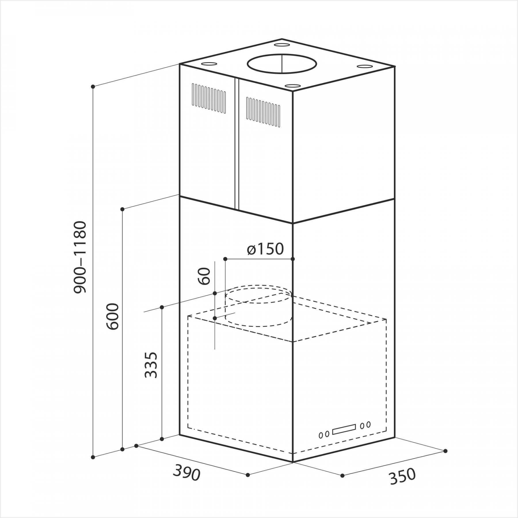 Купить Островная вытяжка LEX Tubo Quattro Isola нержавеющая сталь — Фото 2