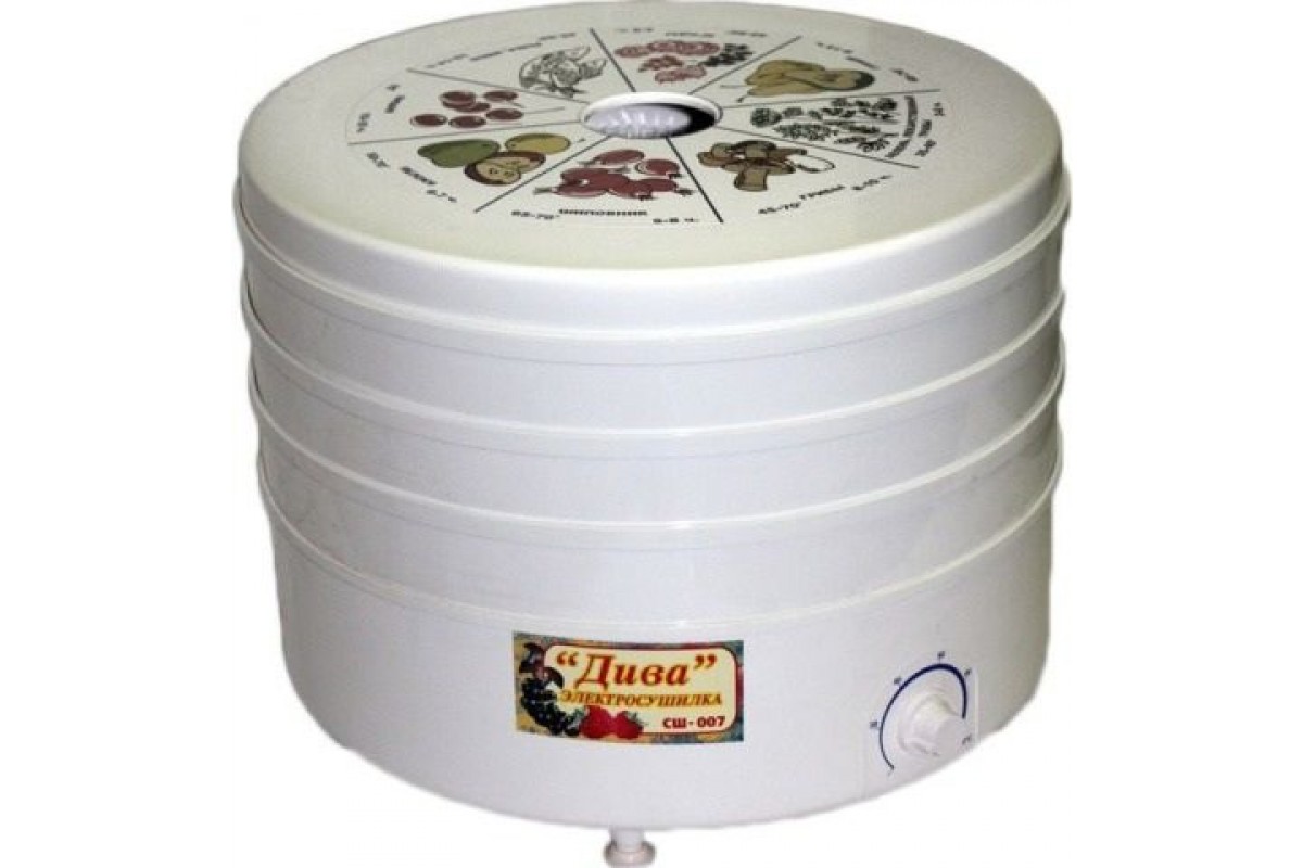 Сушилка для овощей и фруктов Ротор Дива СШ-007-06 3под белый																		 — описание, фото, цены в интернет-магазине PT Stores