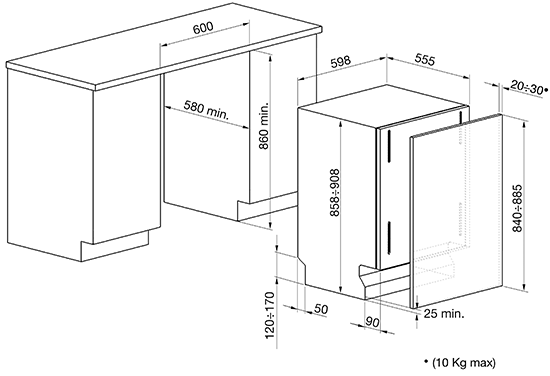 Купить Встраиваемая посудомоечная машина SMEG STLA865A-1 — Фото 2