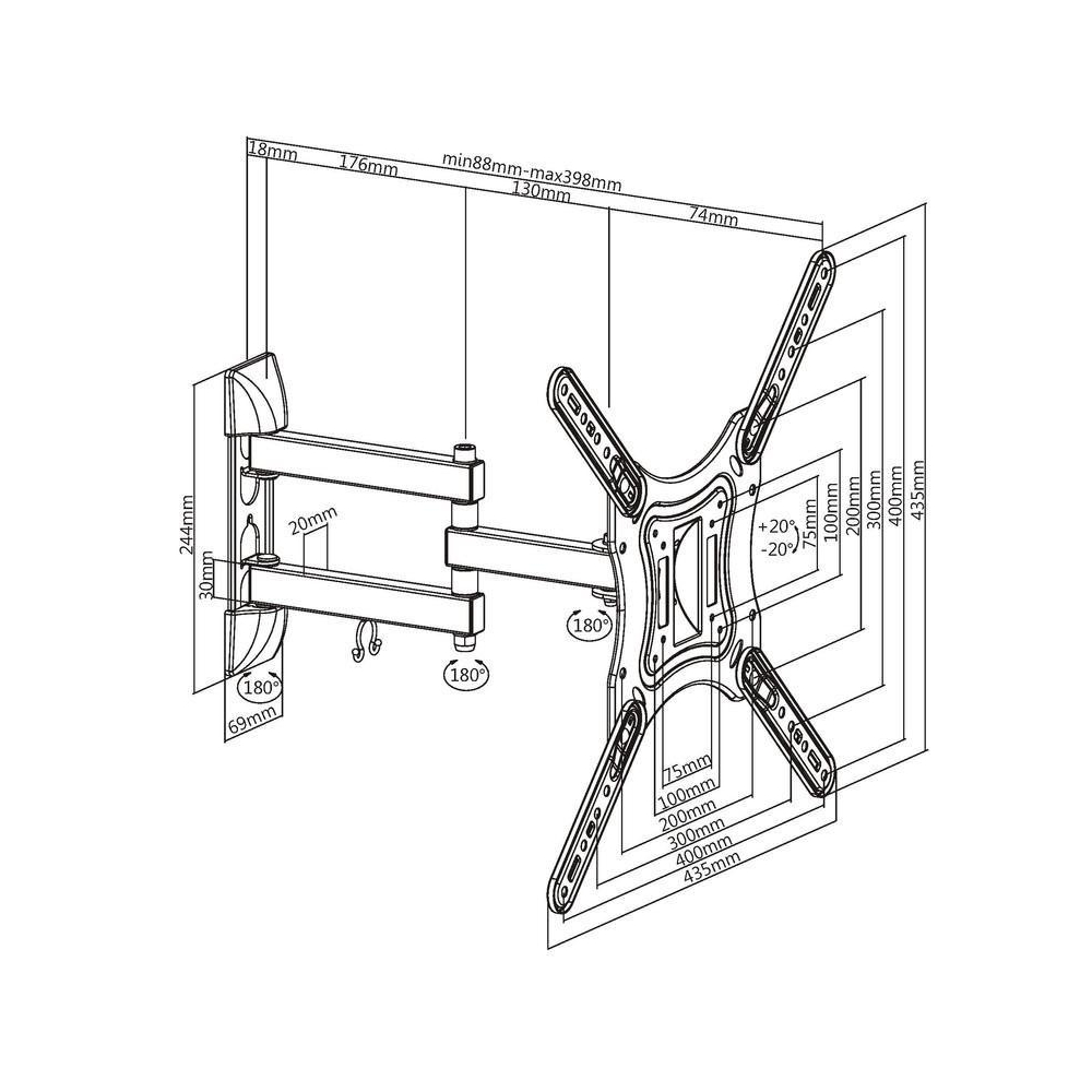Купить Кронштейн ULTRAMOUNTS UM 870 черный — Фото 2