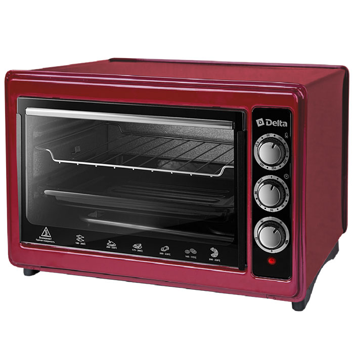 Мини-печь DELTA D-0124 бордо																		 — описание, фото, цены в интернет-магазине PT Stores