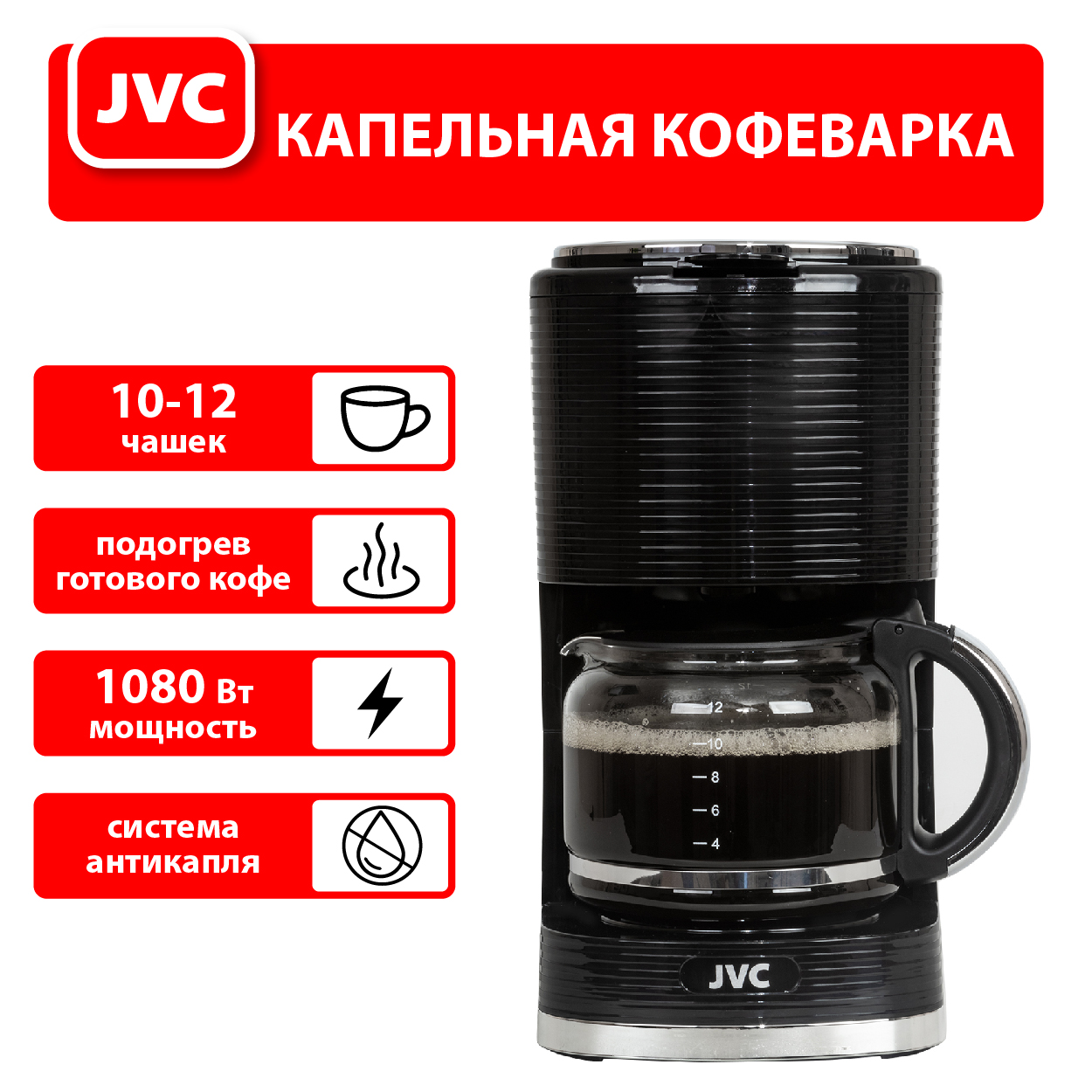 Купить Кофеварка JVC JK-CF27 — Фото 4
