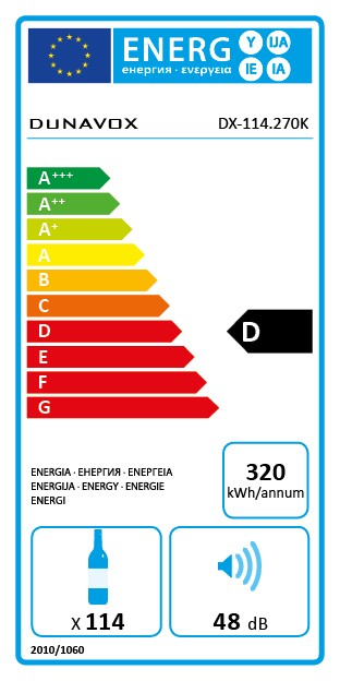 Купить Винный шкаф DUNAVOX DX-114.270K — Фото 2