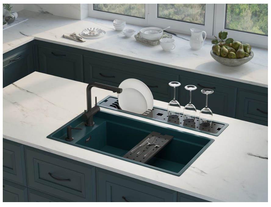 Купить Мойка OMOIKIRI Kinaru PRO 86-U/I-WG Artceramic/wind green — Фото 4