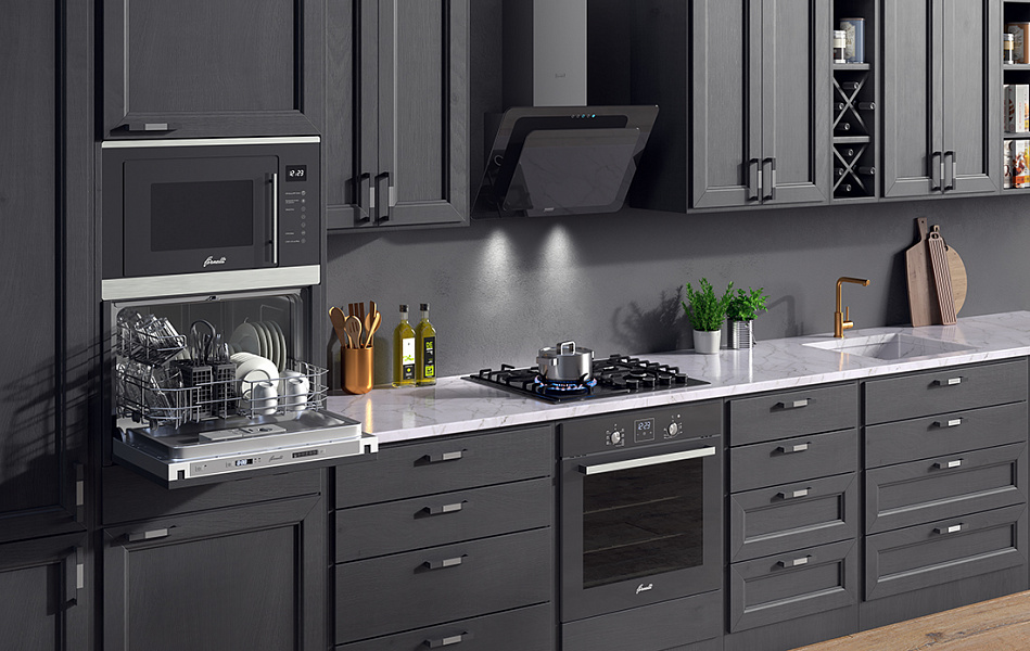 Купить Наклонная вытяжка KRONA LIVA 500 black S — Фото 2