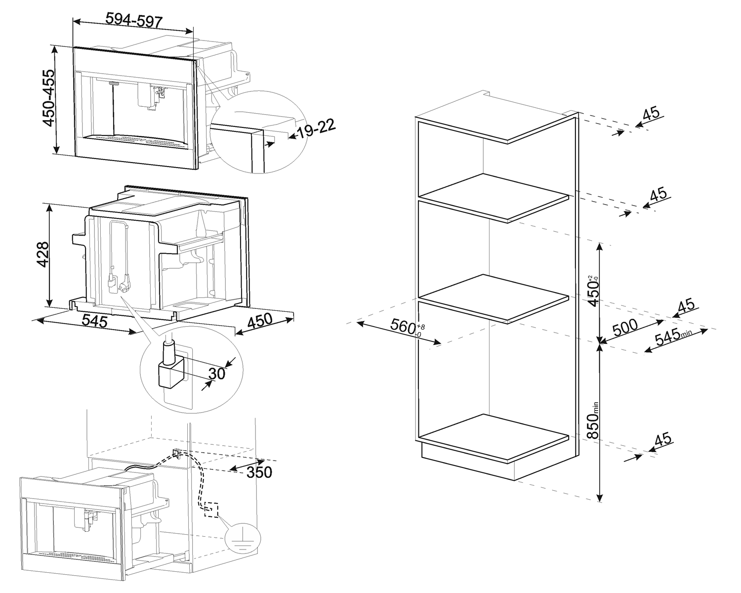 Купить Встраиваемая кофемашина SMEG CMS4604NR — Фото 2
