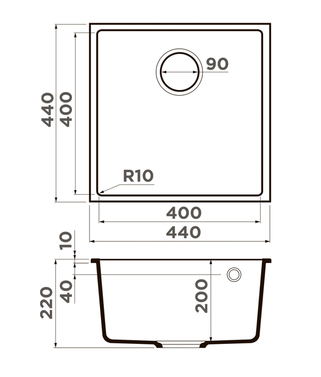 Купить Мойка OMOIKIRI Bosen 44-U-PL Tetogranit/платина — Фото 2