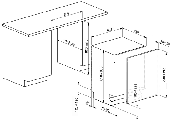 Купить Встраиваемая посудомоечная машина SMEG STP364S — Фото 2