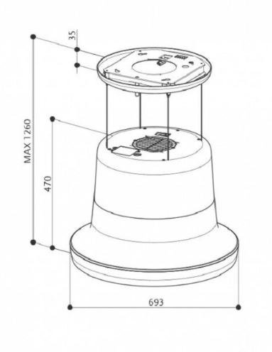 Купить Островная вытяжка FABER GLOW BN — Фото 5