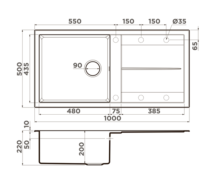 Купить Мойка OMOIKIRI Sumi 100-WH Tetogranit/белый — Фото 2