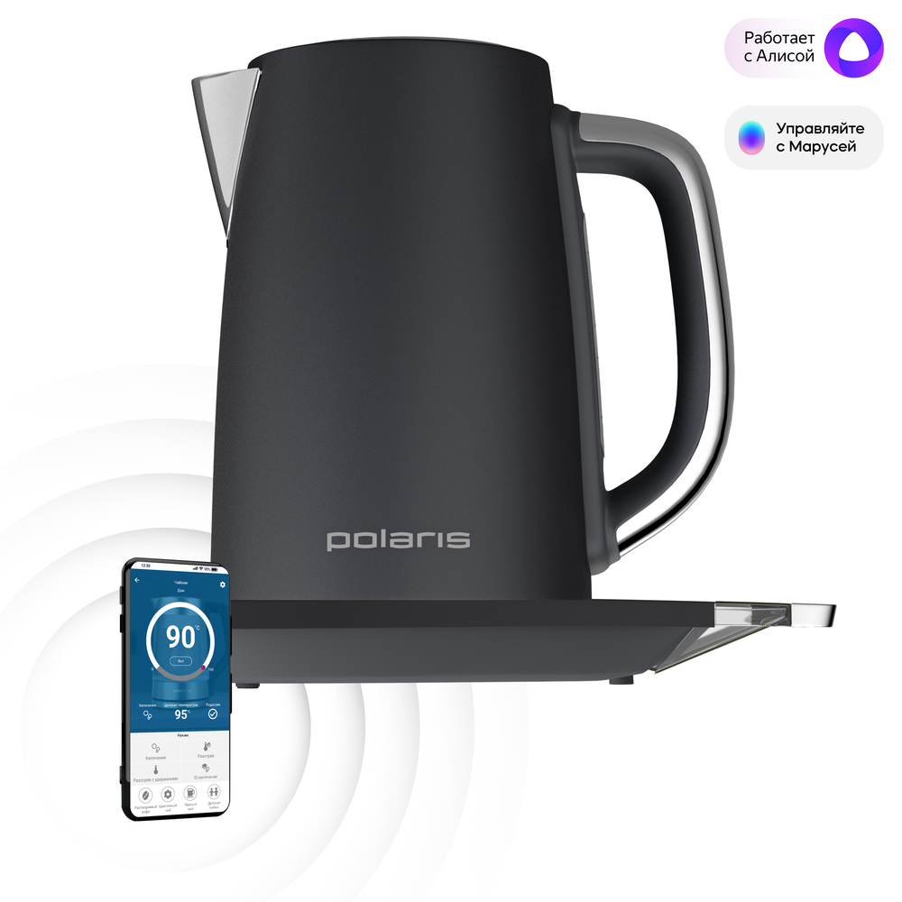 Чайник POLARIS PWK 1755CAD WIFI IQ Home серый																		 — описание, фото, цены в интернет-магазине PT Stores