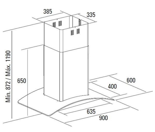 Купить Островная вытяжка CATA ISLA GAMMA /B — Фото 2
