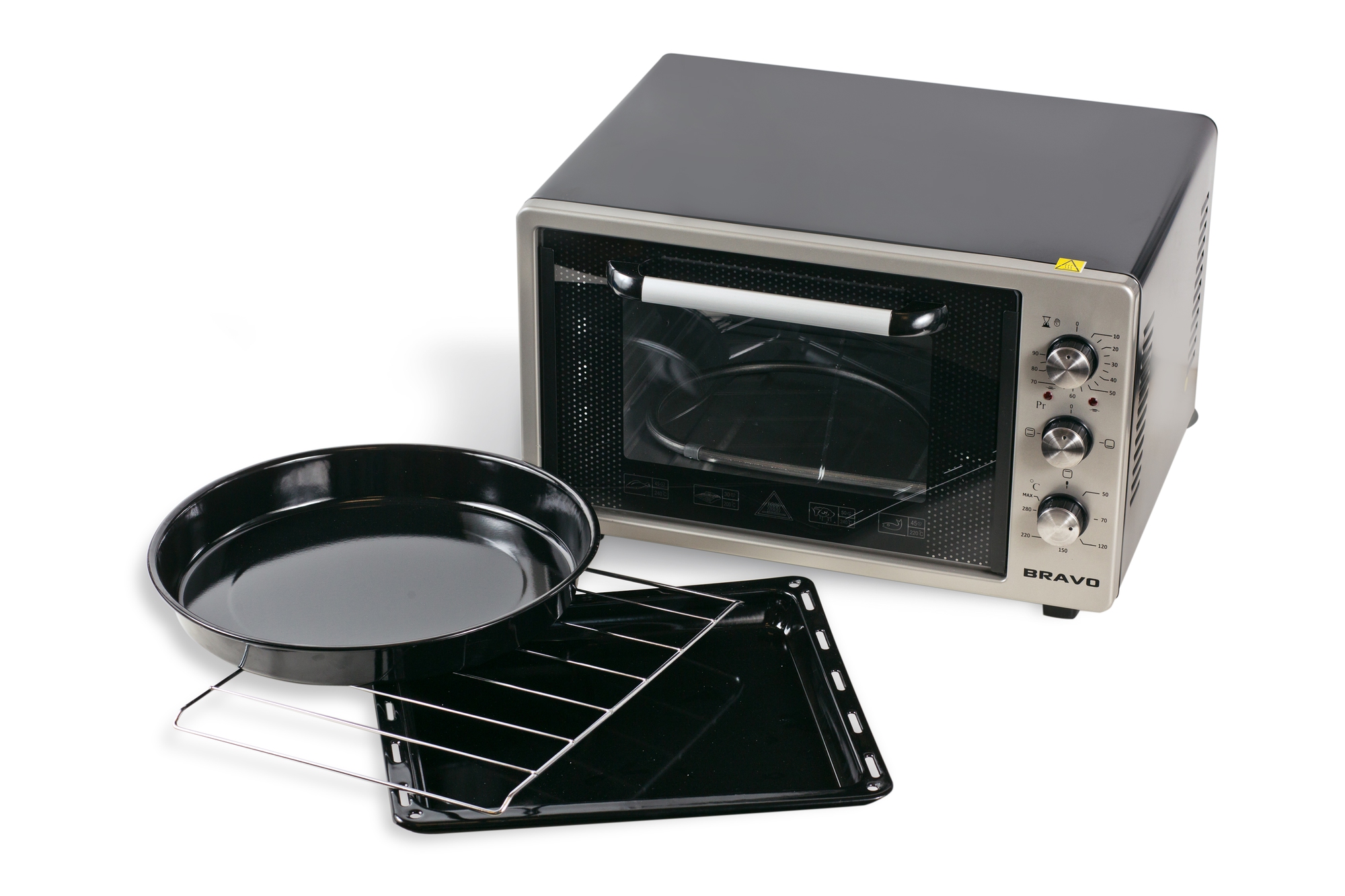 Купить Мини-печь BRAVO FO-36SBL серебристо-черная — Фото 2