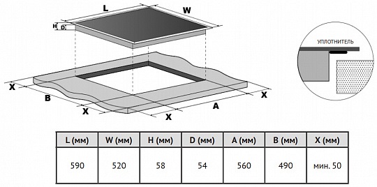 Купить Индукционная варочная панель KORTING HI 64013 B — Фото 3