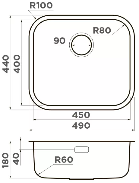 Купить Мойка OMOIKIRI Omi 49-U/I-AB нерж.сталь/латунь — Фото 2
