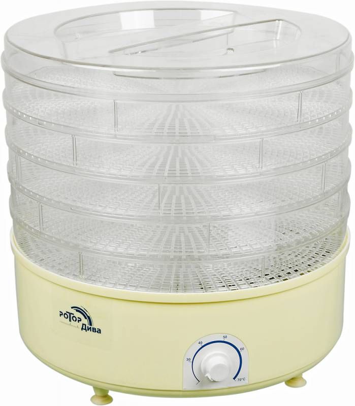 Сушилка для овощей и фруктов Ротор Дива СШ-007-06 5под. прозрачный																		 — описание, фото, цены в интернет-магазине PT Stores