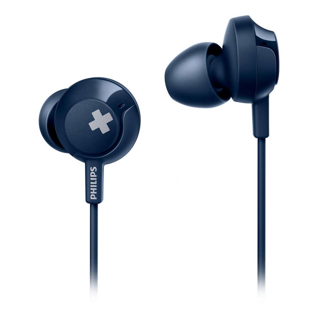 Наушники PHILIPS BASS+ SHE4305 Blue																		 — описание, фото, цены в интернет-магазине PT Stores