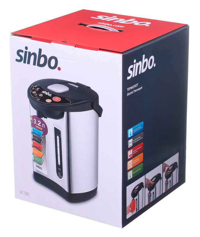 Купить Термопот Sinbo SK 7380 черный/серебристый — Фото 8