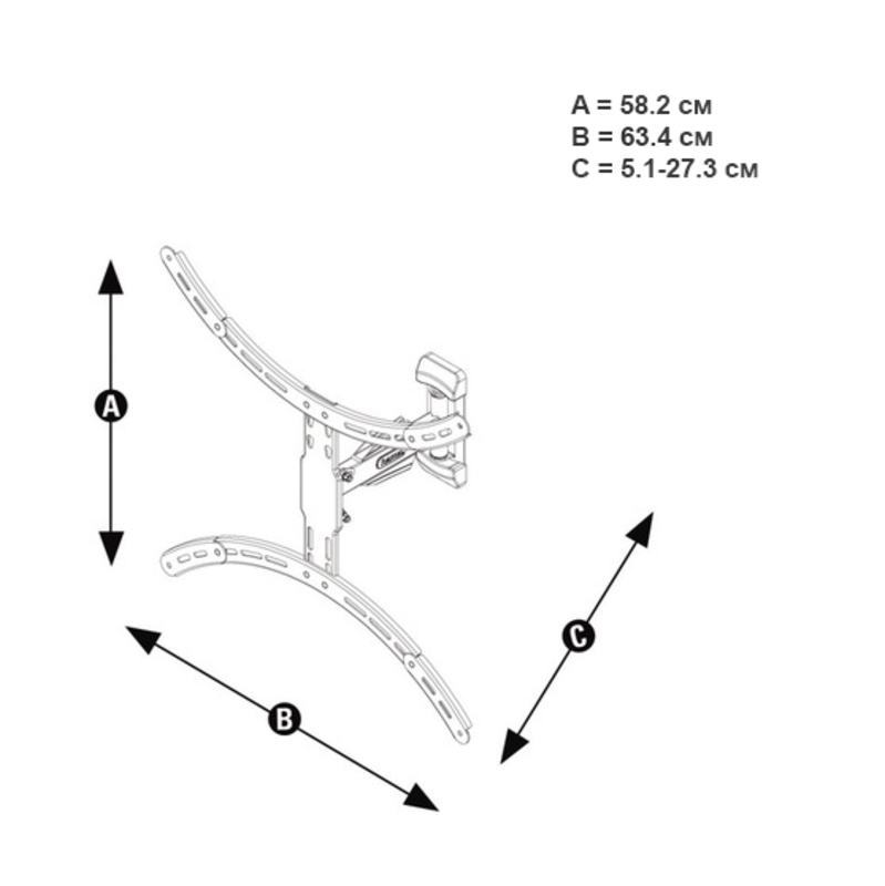 Купить Кронштейн Hama Fullmotion H-118631 черный — Фото 3