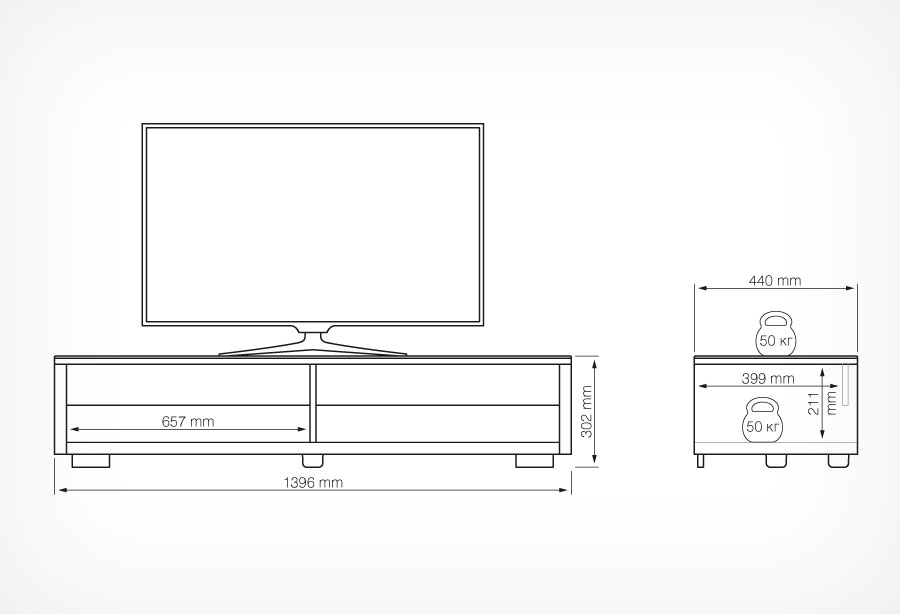 Купить  ALTEZA TV-37140 белый — Фото 2