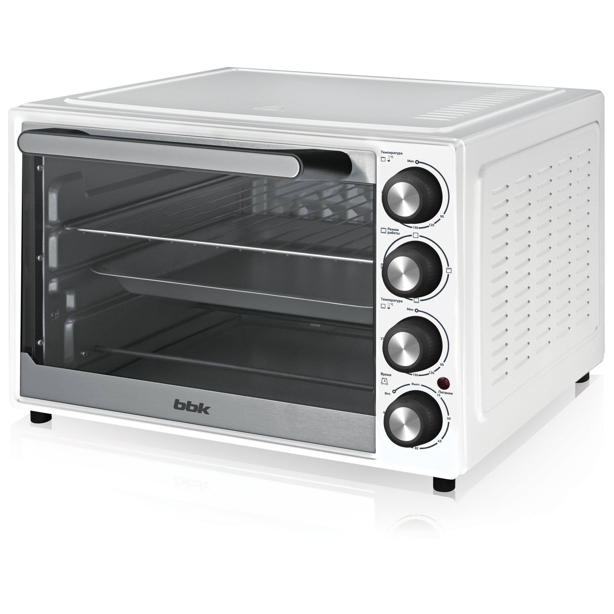 Мини-печь BBK OE 4520M белый																		 — описание, фото, цены в интернет-магазине PT Stores