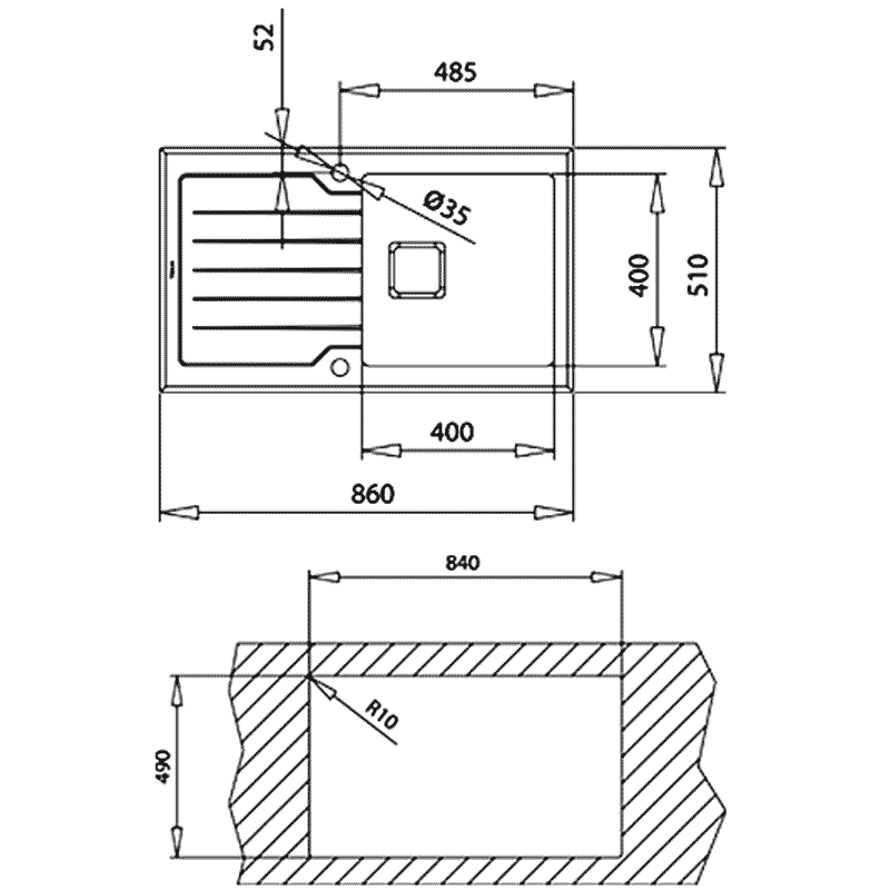 Купить Мойка TEKA DIAMOND RS15 1B 1D 86 BLACK с клапан-автоматом — Фото 3