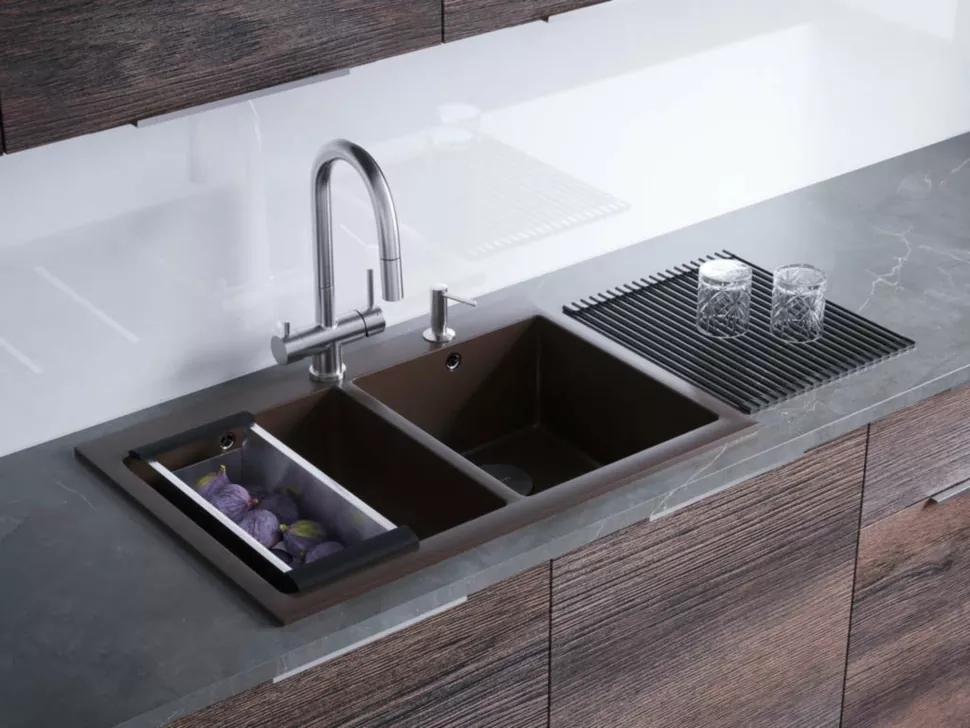 Купить Мойка OMOIKIRI Bosen 80-2-GR Tetogranit/leningrad grey — Фото 2