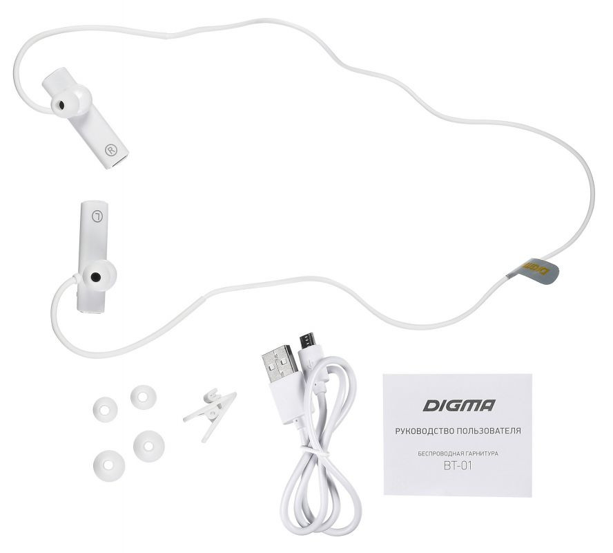 Купить Наушники Digma E703BT WHITE — Фото 3