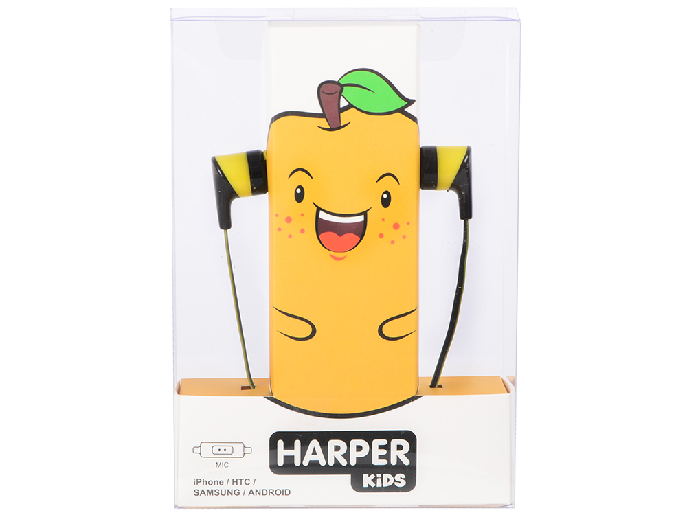 Наушники HARPER KIDS H-34 yellow																		 — описание, фото, цены в интернет-магазине PT Stores