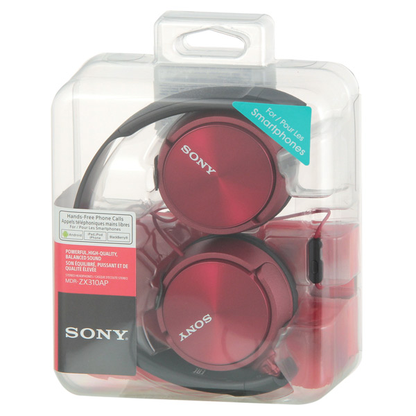 Купить Наушники SONY MDR-ZX310AP red — Фото 5